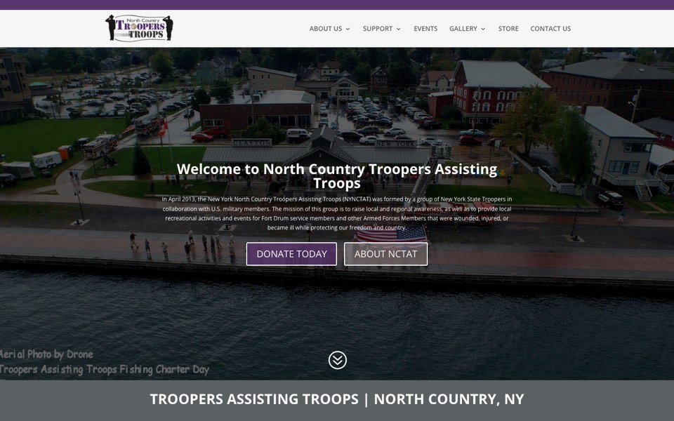 NC Troopers Assisting Troops website home page, designed and built by Webit365